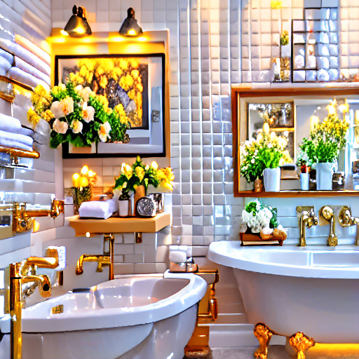 108_A white walled bathroom features beige appliances and furniture..png